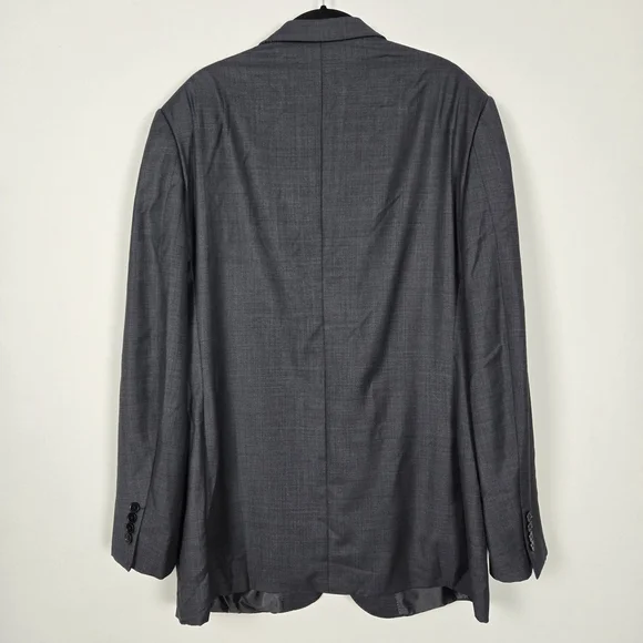Ermenegildo Zegna Mens Trofeo Wool Blazer 48L Grey Professional Business Italy